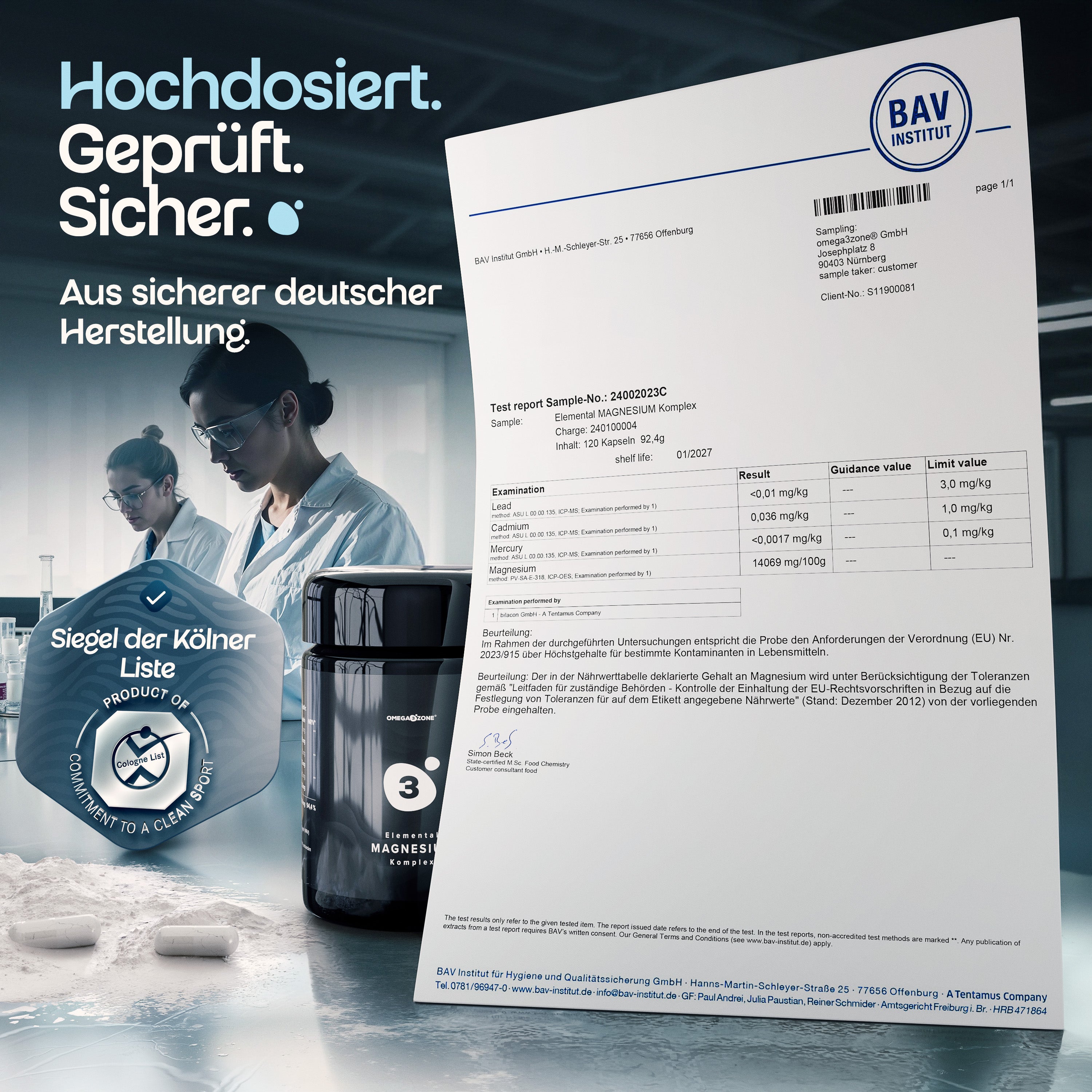 Magnesium Komplex aus Bisglycinat, Taurat und Malat