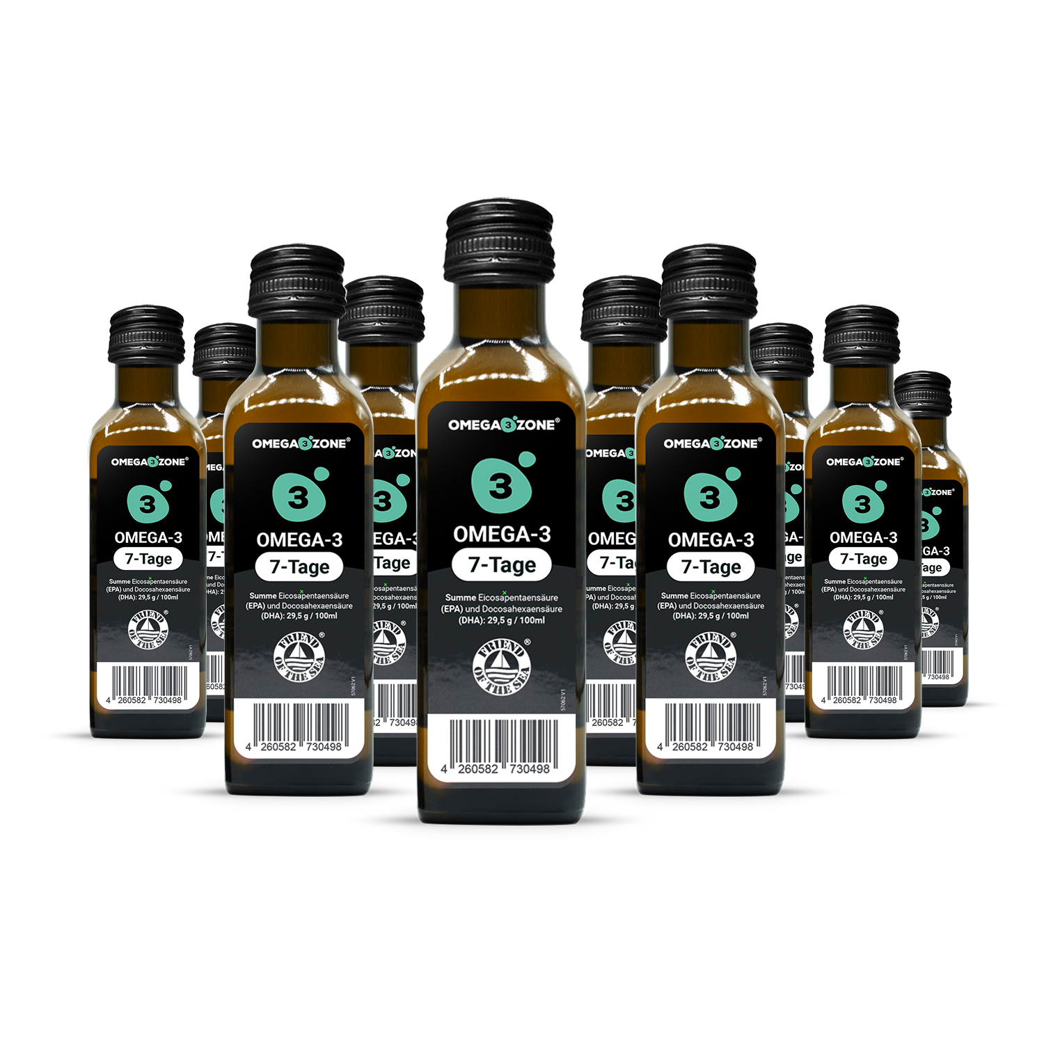 10x 100ml omega3zone Fischöl